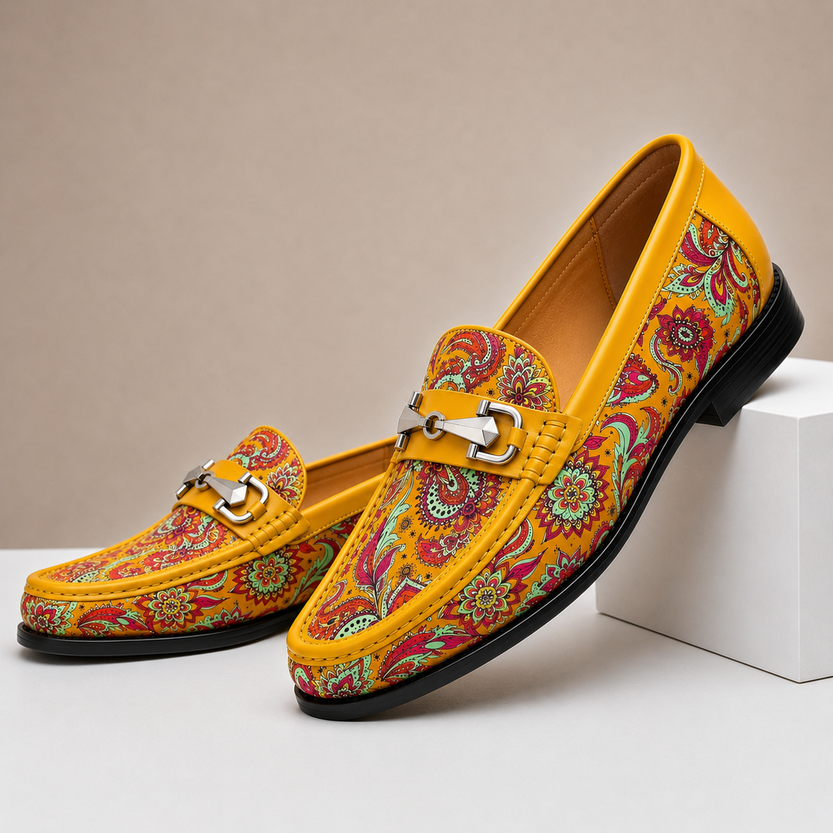Braided Leather Polished Loafer