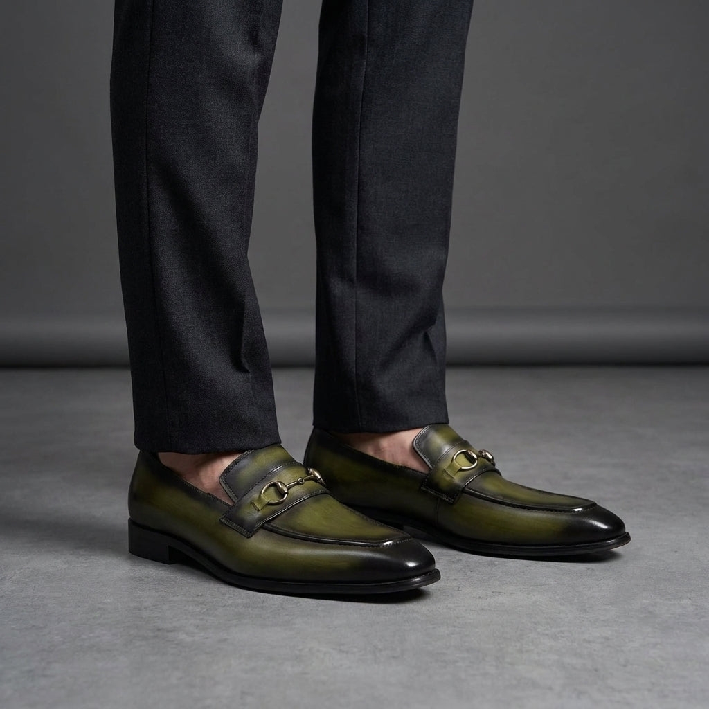 Soft Cowhide Slip-On Loafers