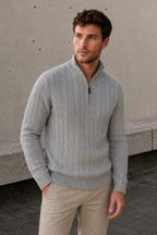 Cable Knit Half-Zip Jumper