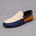 Patchwork Canvas Slip-On Loafers
