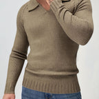Chunky Knit Polo Jumper