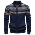 Nordic Pattern Zip Knit Sweater
