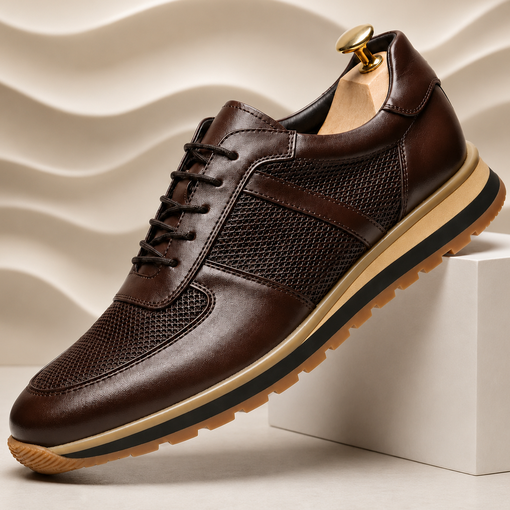 Hand-Stitched Leather Dress Sneaker