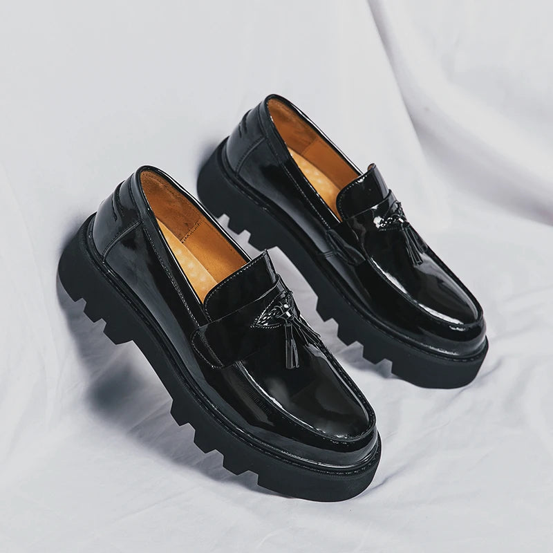 Tassel Loafers on Platform Sole