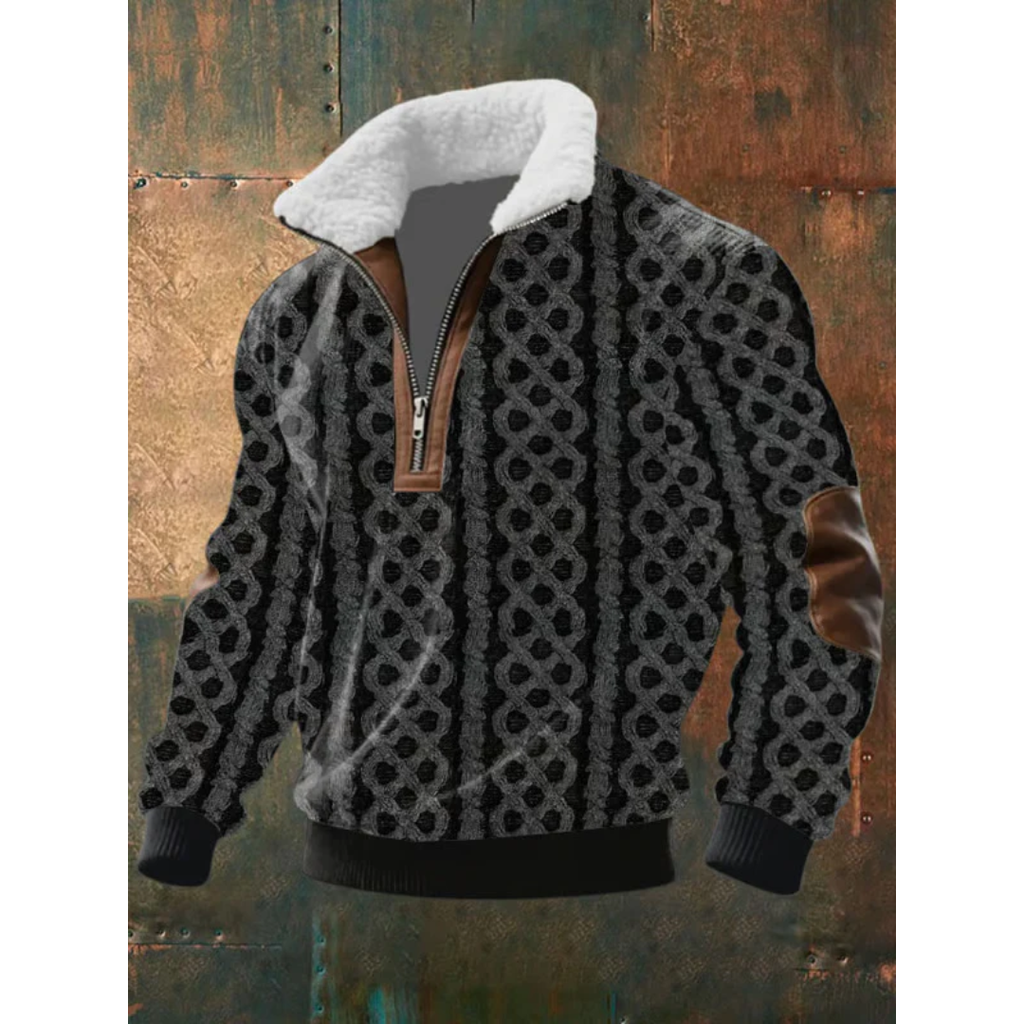 Fleece Stand-Collar Sweater