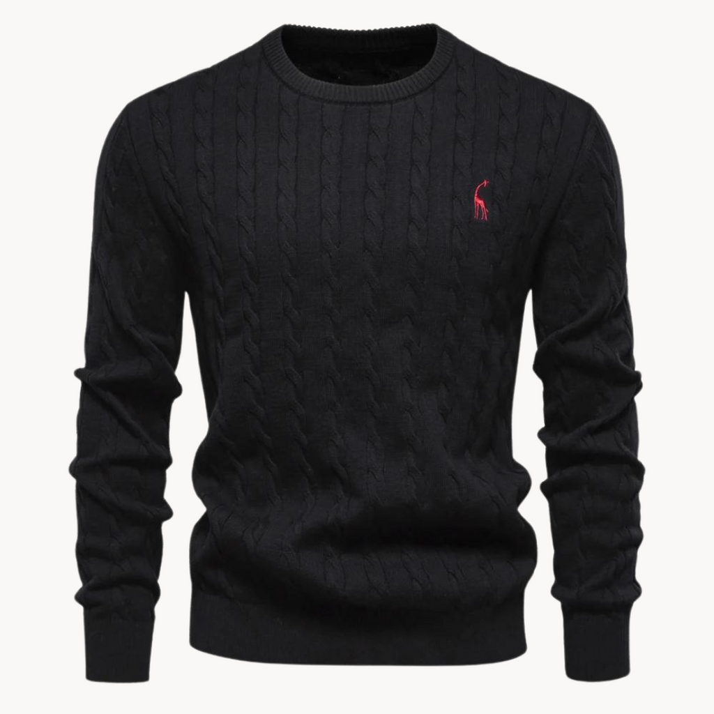 Soft Cotton Cable Knit Crew Jumper