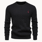 Soft Cotton Cable Knit Crew Jumper
