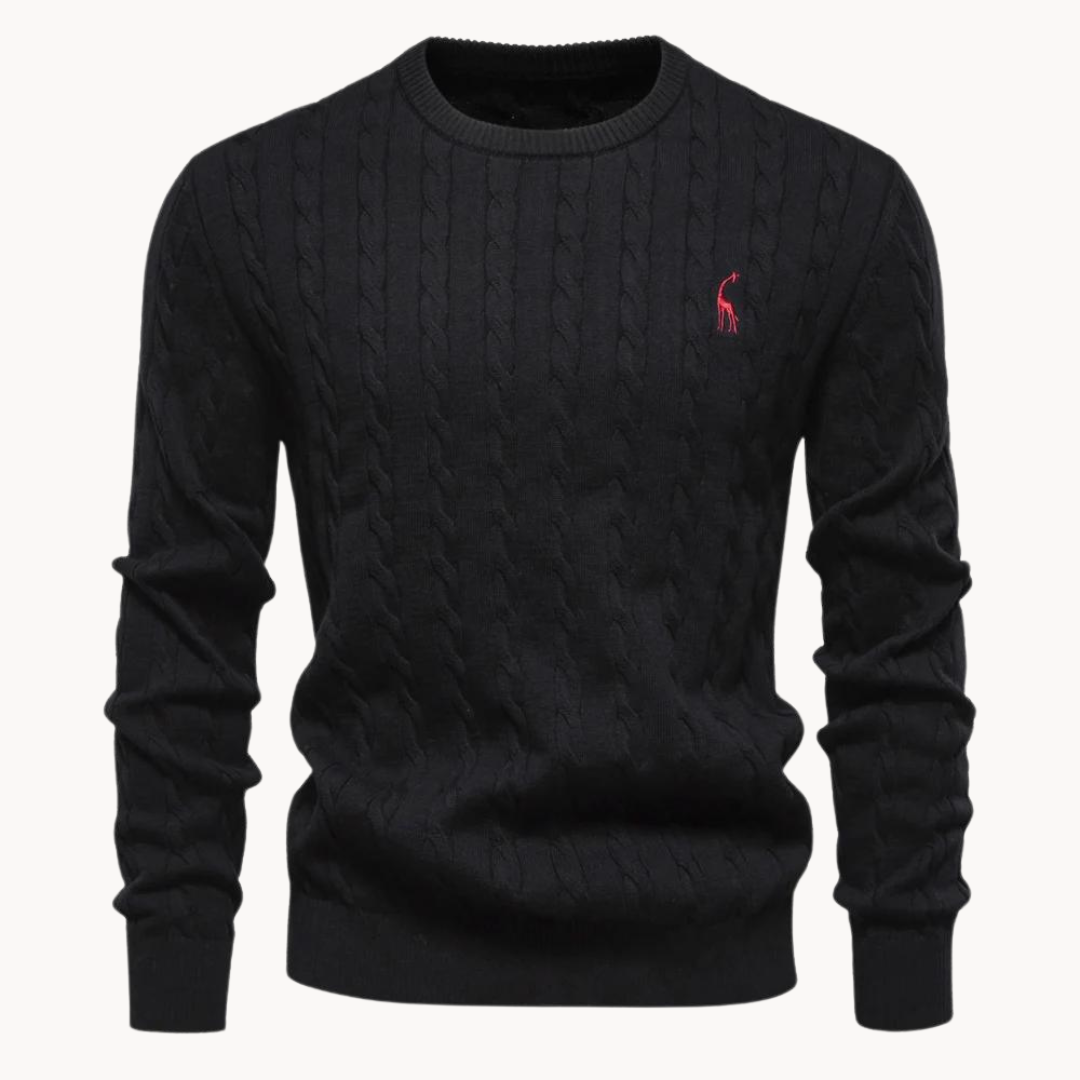 Soft Cotton Cable Knit Crew Jumper