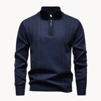 Cable Front Quarter-Zip Jumper