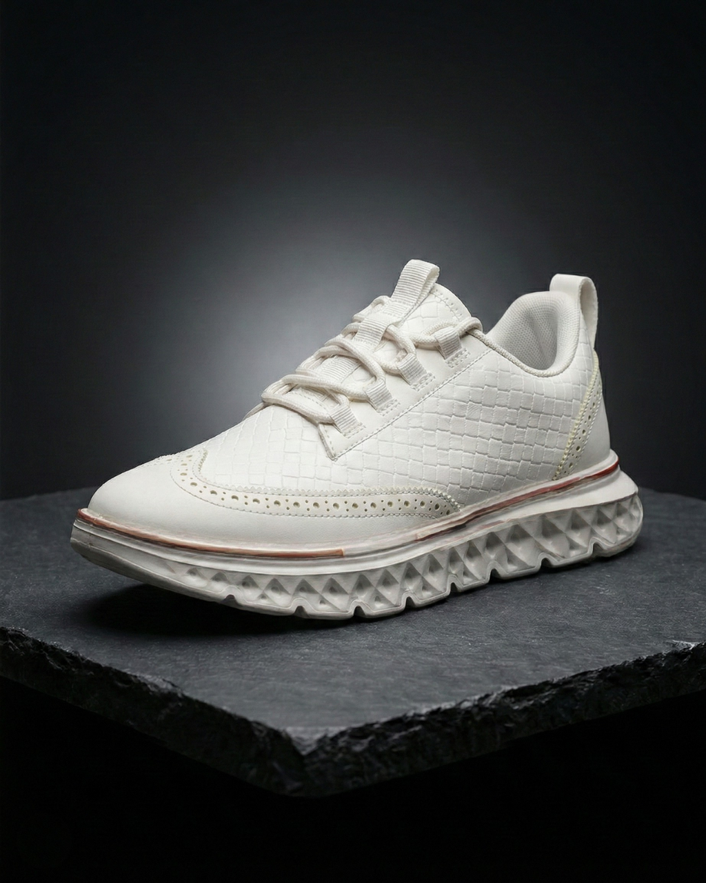 Woven Leather Dress Sneakers