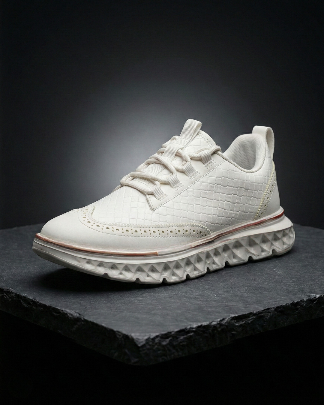Woven Leather Dress Sneakers