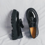Tassel Loafers on Platform Sole