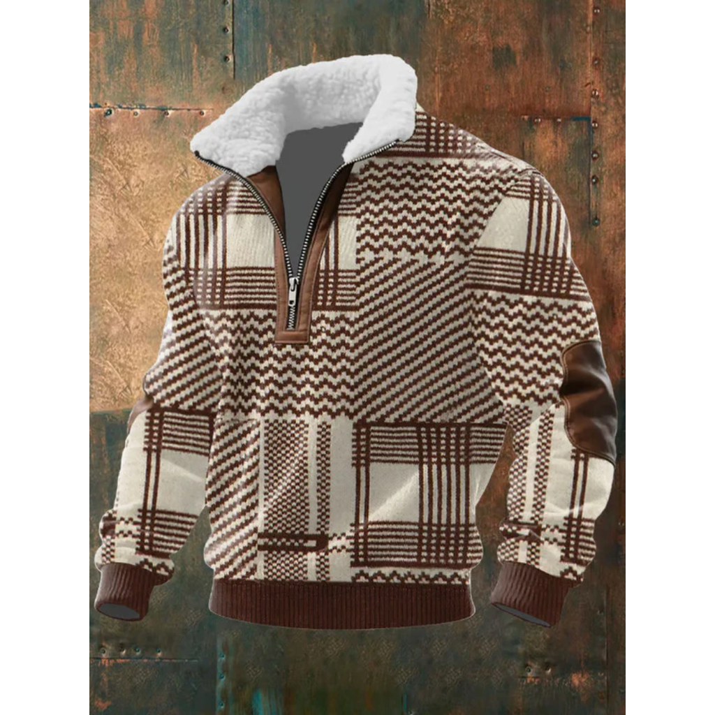 Fleece Stand-Collar Sweater