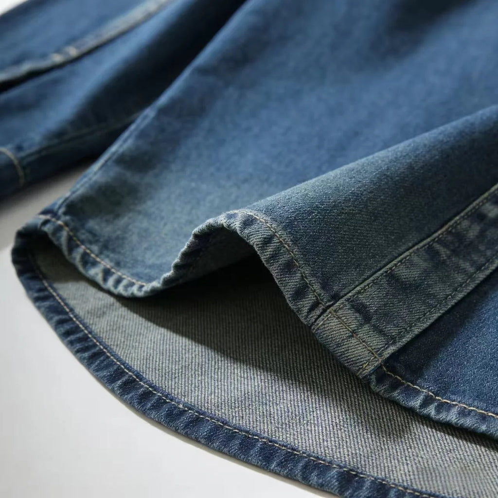 Washed Denim Workwear Overshirt