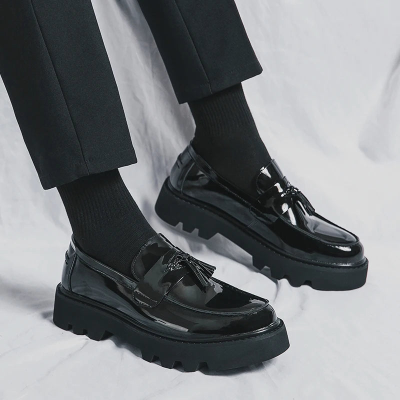 Tassel Loafers on Platform Sole