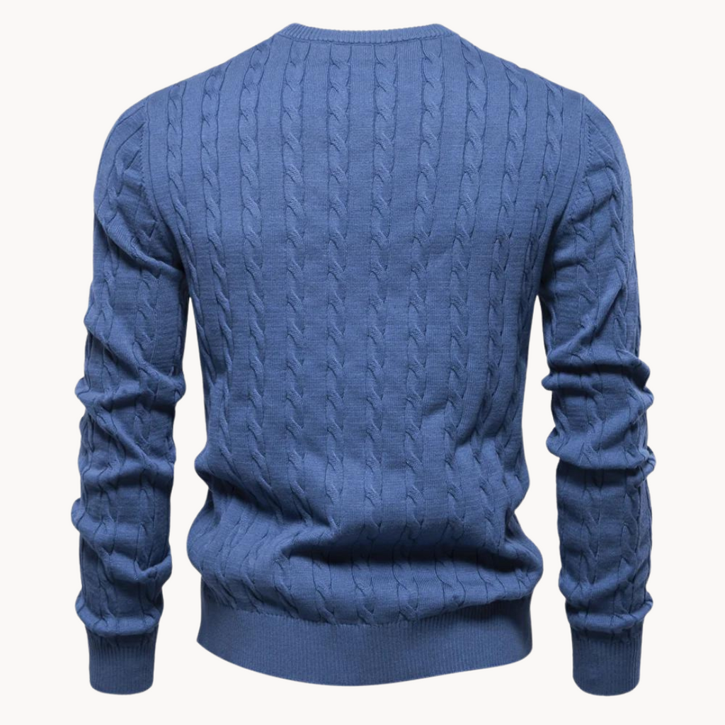 Soft Cotton Cable Knit Crew Jumper