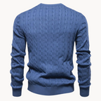 Soft Cotton Cable Knit Crew Jumper