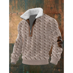 Fleece Stand-Collar Sweater