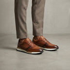 Polished Leather Comfort Sneakers