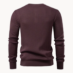 Ribbed Long-Sleeve Henley Shirt