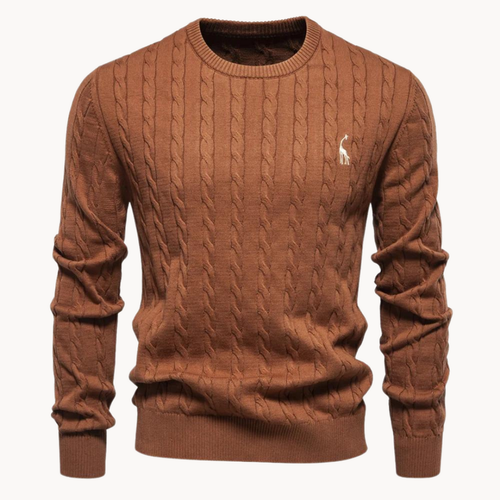Soft Cotton Cable Knit Crew Jumper