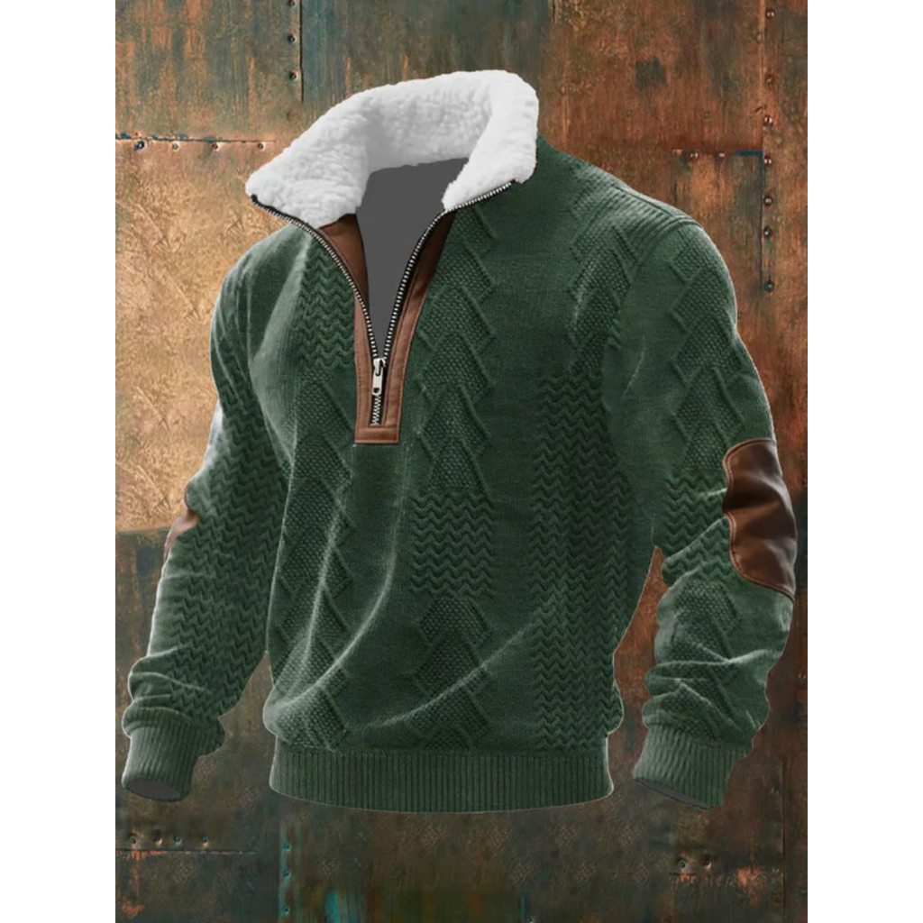 Fleece Stand-Collar Sweater