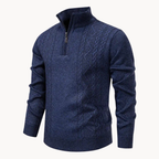 Cable Front Quarter-Zip Jumper