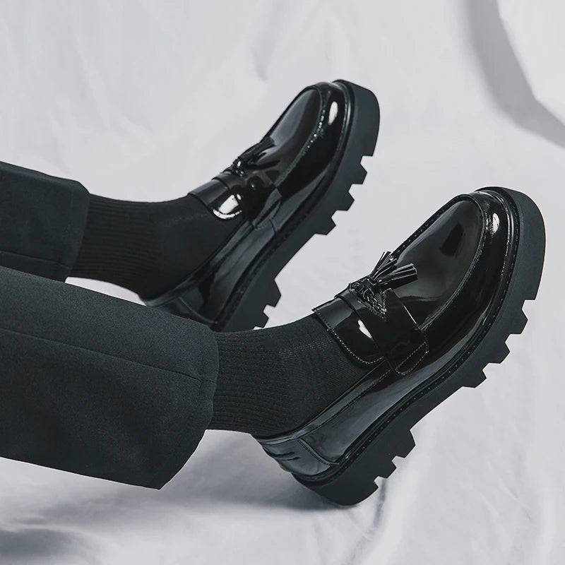 Tassel Loafers on Platform Sole