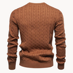 Soft Cotton Cable Knit Crew Jumper