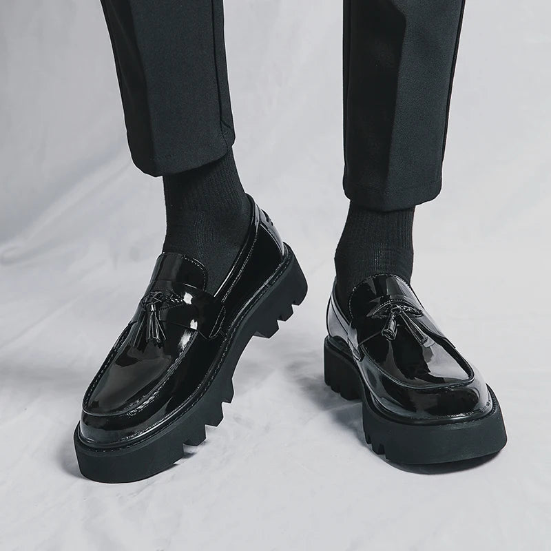 Tassel Loafers on Platform Sole