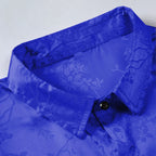 Floral Satin Short-Sleeve Shirt