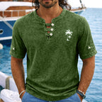 Vintage Washed Cotton Henley Tee
