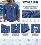 Vintage Washed Cotton Henley Tee