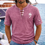 Vintage Washed Cotton Henley Tee