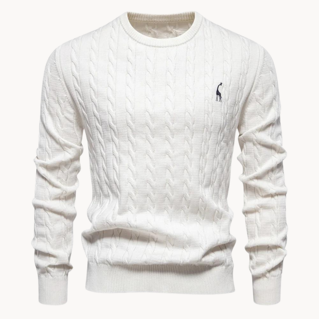 Soft Cotton Cable Knit Crew Jumper