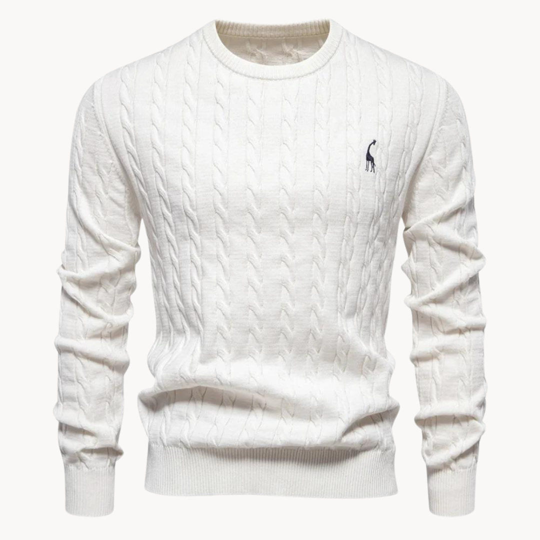 Soft Cotton Cable Knit Crew Jumper