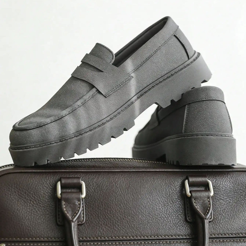 Men's Platform Sole Slip-On Loafers
