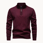 Cable Front Quarter-Zip Jumper