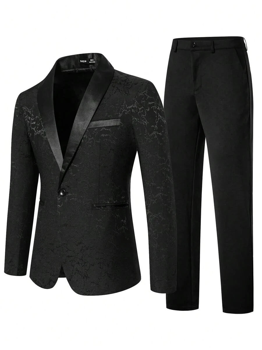 Jacquard Shawl Collar Suit