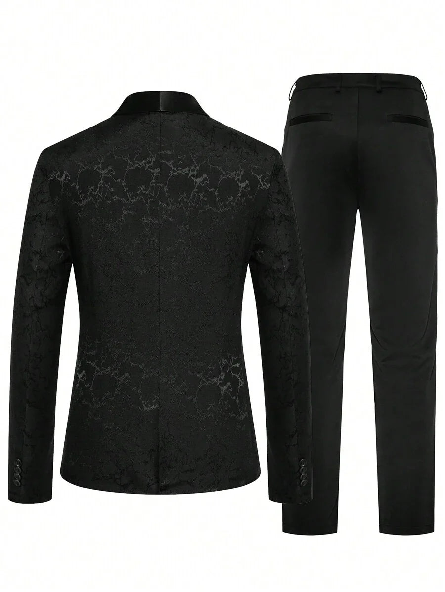 Jacquard Shawl Collar Suit