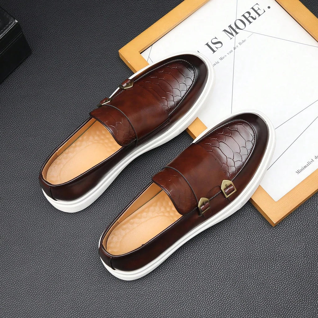Men's British Style Breathable Microfiber Leather Loafers
