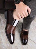 Textured Faux Leather Loafers