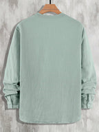 Manfinity RSRT Men's Solid Color Button Up Long Sleeve Shirt