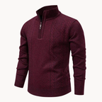 Cable Front Quarter-Zip Jumper