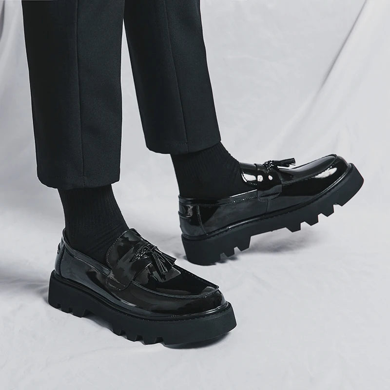 Tassel Loafers on Platform Sole