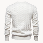 Soft Cotton Cable Knit Crew Jumper