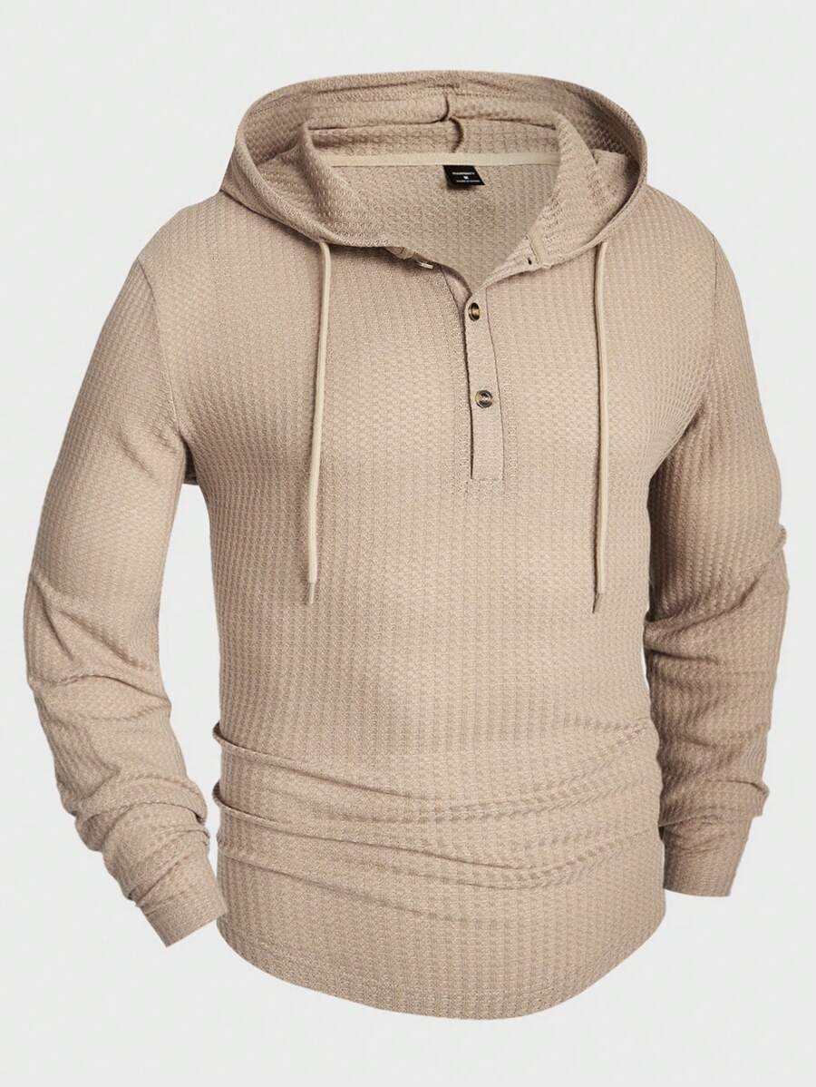 Waffle Knit Hooded Top