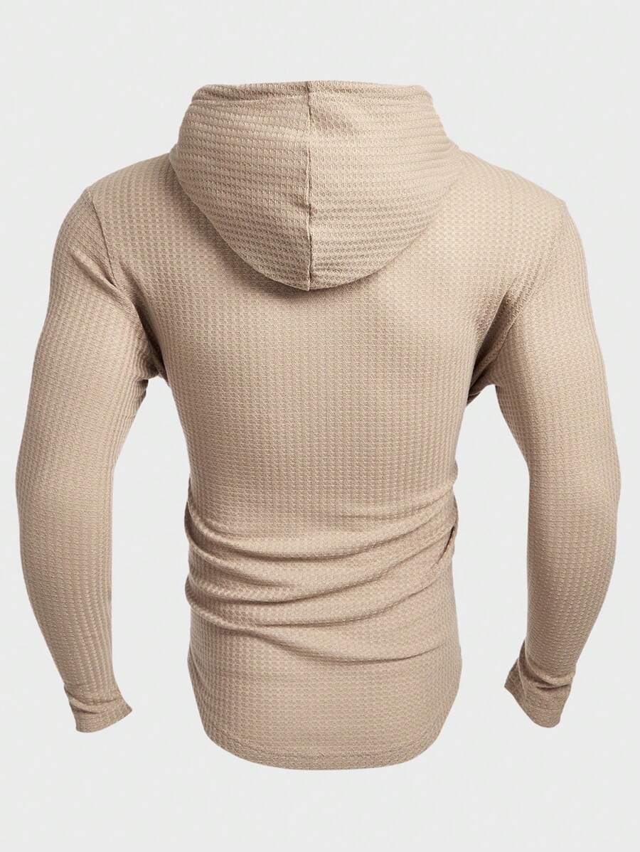 Waffle Knit Hooded Top