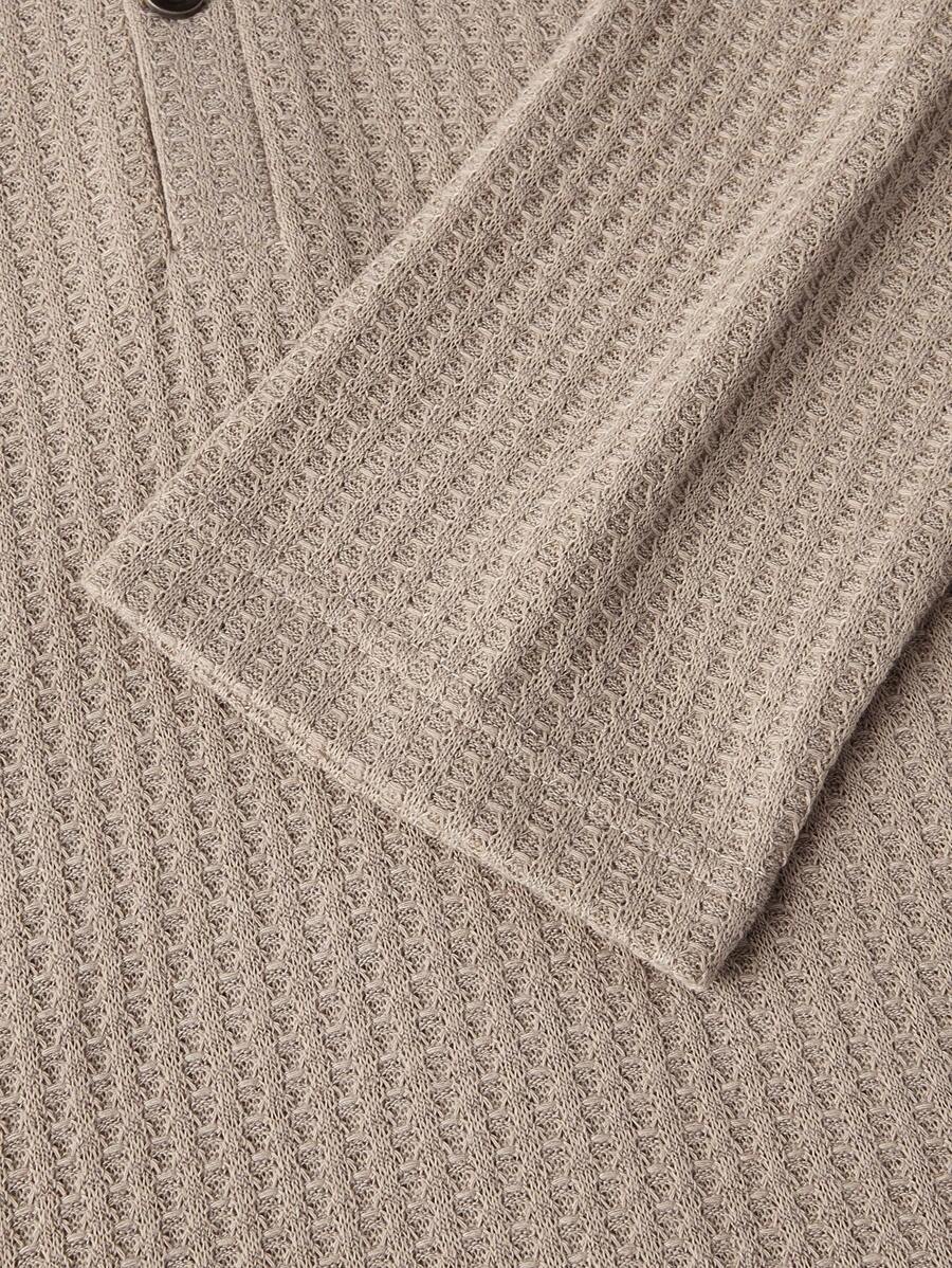 Waffle Knit Hooded Top