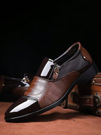 Textured Faux Leather Loafers